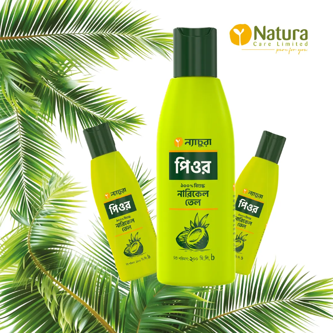 Texture of Natura Pure Coconut Oil 200ml showing oil consistency