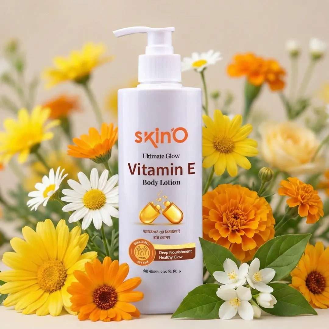 Creamy texture of skin'O Ultimate Glow Vitamin E Body Lotion