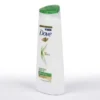 Side angle view of Dove Shampoo Hairfall Rescue 330ml bottle showing packaging details