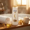 একজন নারী Dove Shampoo Nourishing Oil Care 330ml ব্যবহার করে স্বাস্থ্যকর, নরম ও উজ্জ্বল চুল উপভোগ করছে