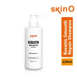 skinO Keratin Smooth Repair Shampoo 220ml bottle front view clean background