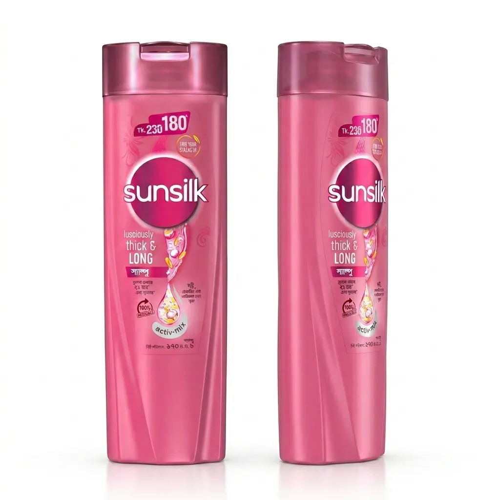 Sunsilk 170ml shampoo bottle front 45 degree angle view