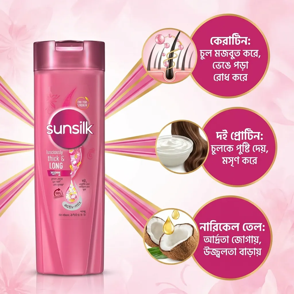 Sunsilk shampoo benefits for thick long and strong hair