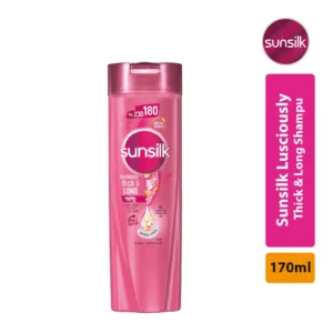 Sunsilk Lusciously Thick & Long Shampoo 170ml clean front bottle view