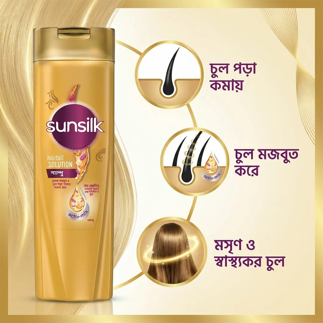 Sunsilk Shampoo Hair Fall Solution 170ml চুল পড়া কমাতে সহায়ক বেনিফিট ইমেজ