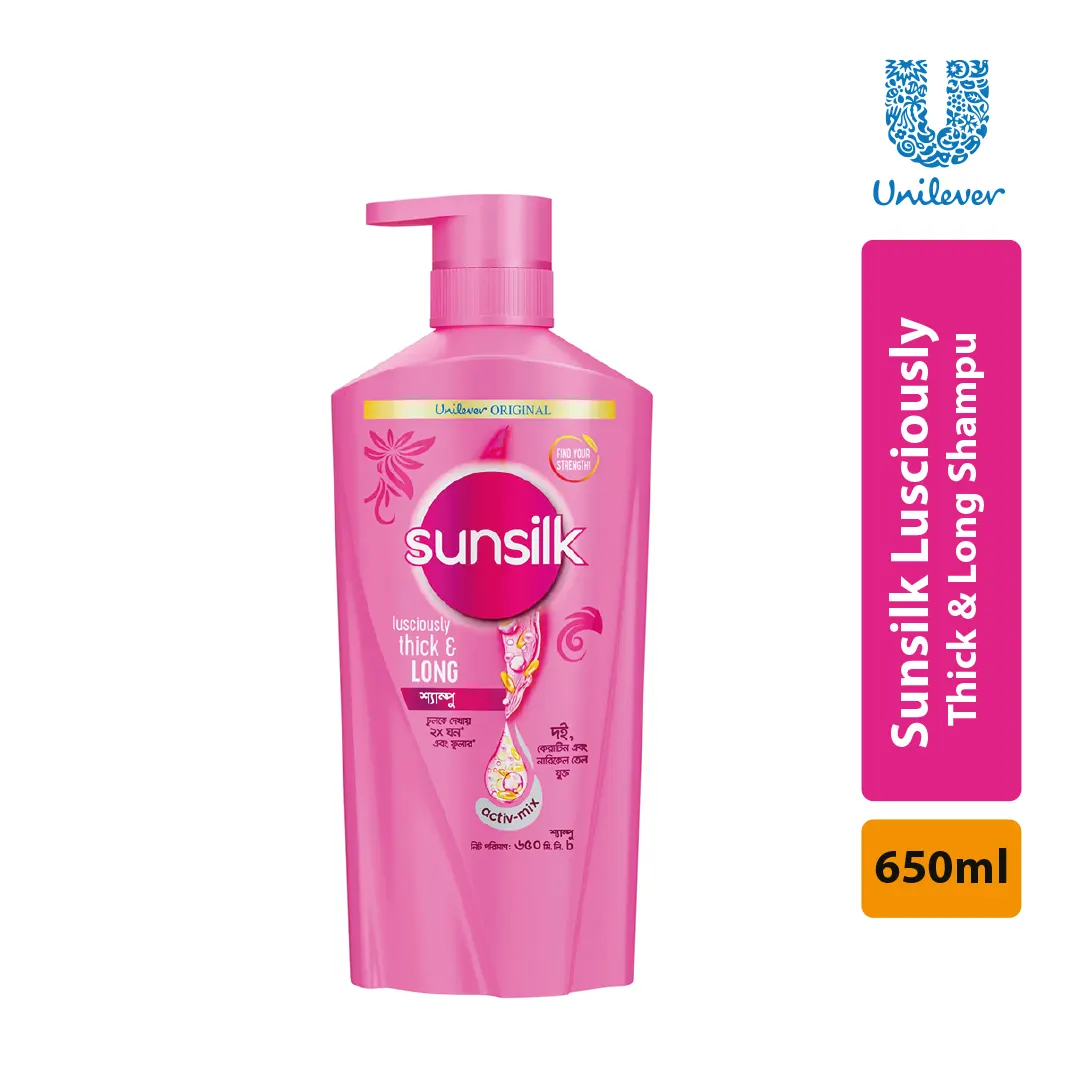 Sunsilk Thick & Long Shampoo 450ml এর ফ্রন্ট ভিউ বোতল