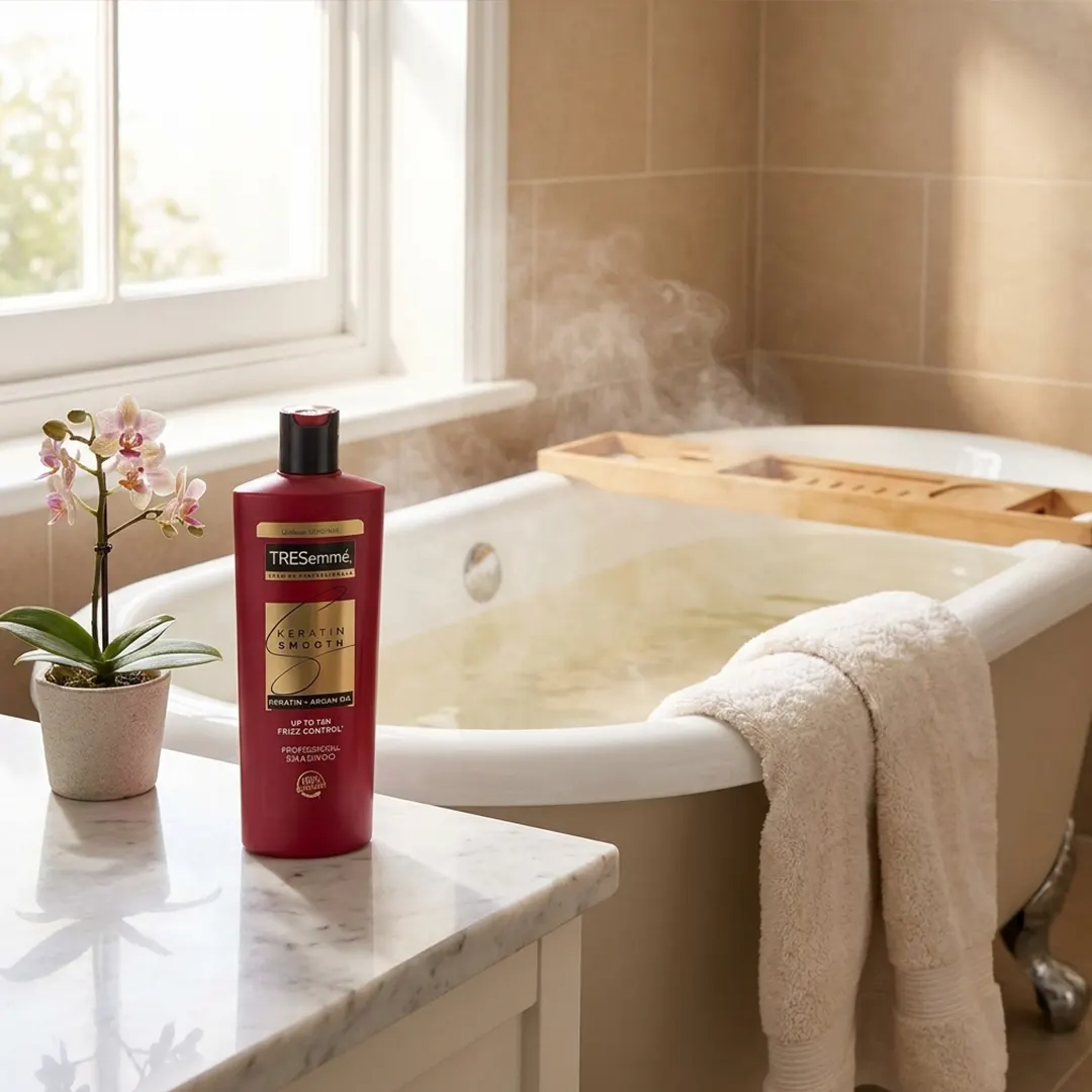 TRESemmé Keratin Smooth Shampoo 340ml for daily smooth and silky hair care routine