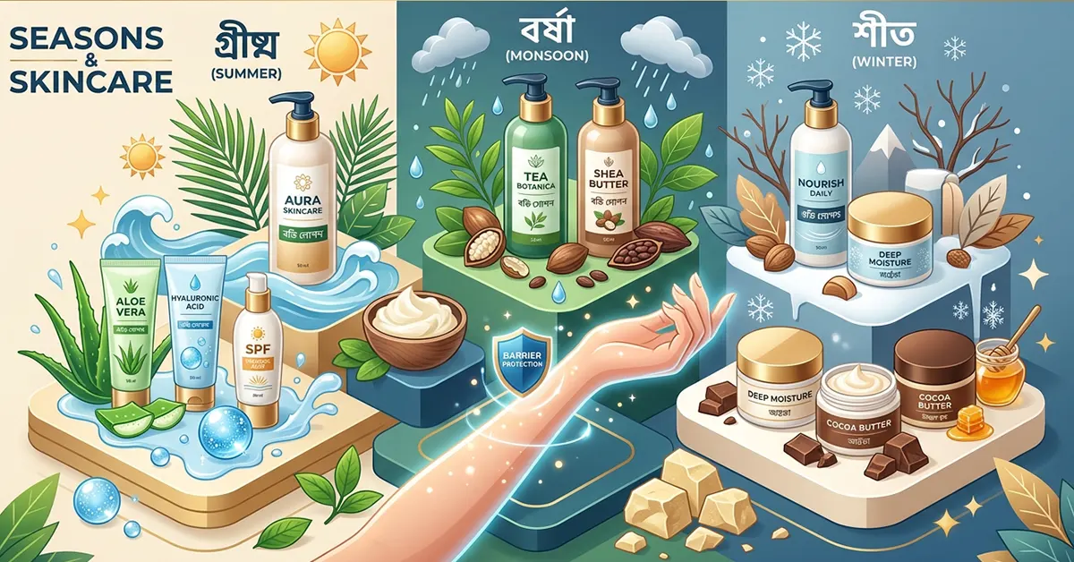 Best body lotion selection guide for Bangladesh featuring skincare lotion bottles and moisturizing ingredients.